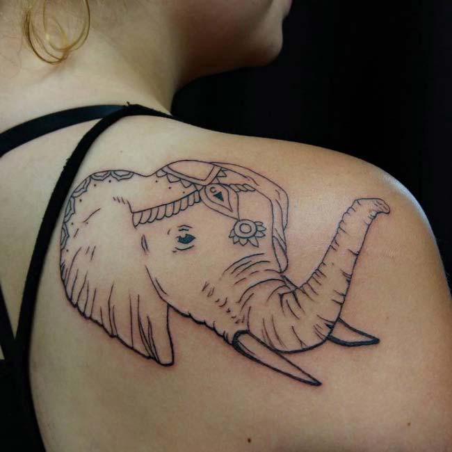leading elephant tattoo