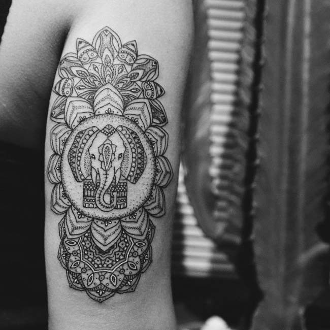 lord ganesh elephant tattoo