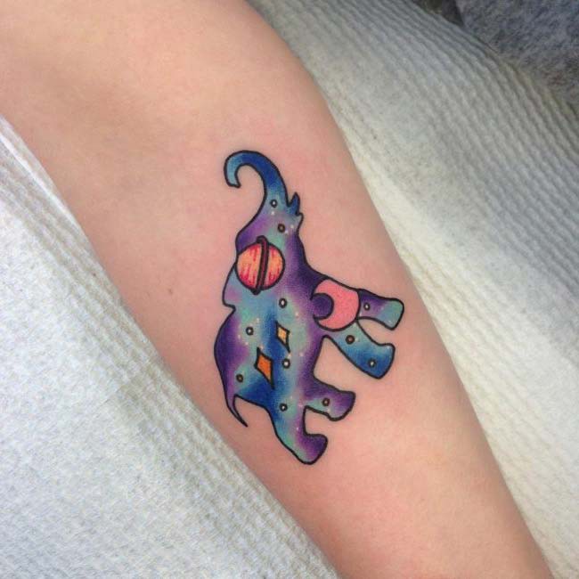 galaxy elephant tattoo