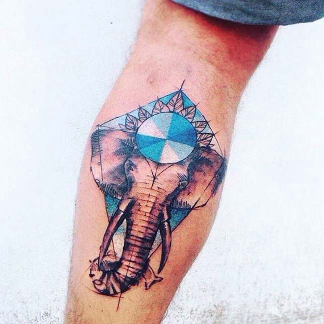 prism elephant tattoo
