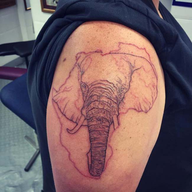 elephant tattoo drawings
