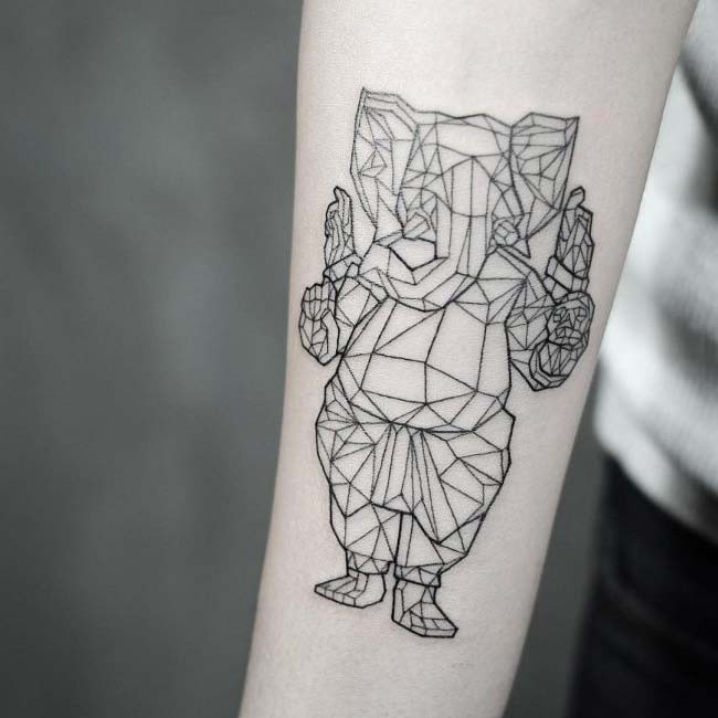 arm prism elephant tattoo