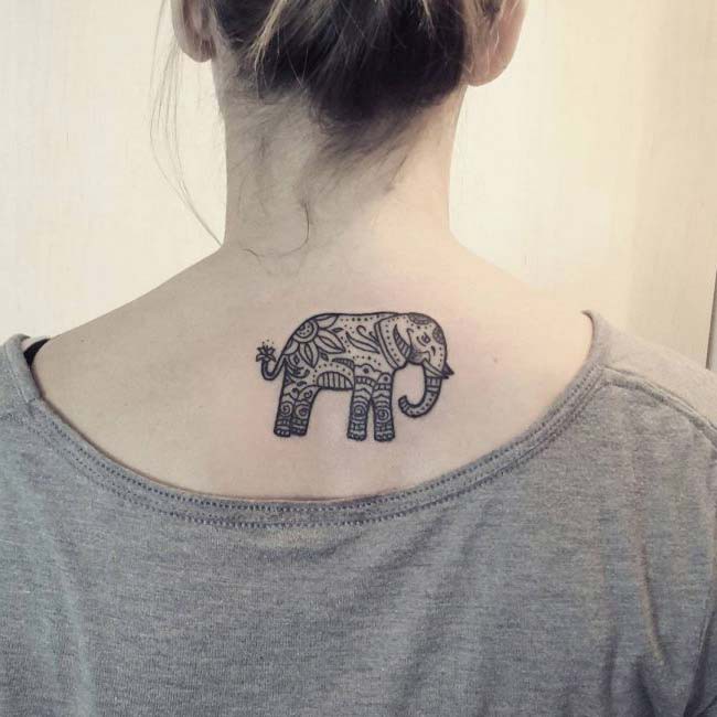 nape of elephant tattoo