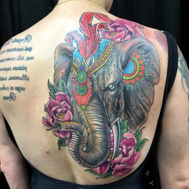 back tattoo rootstock elephant model