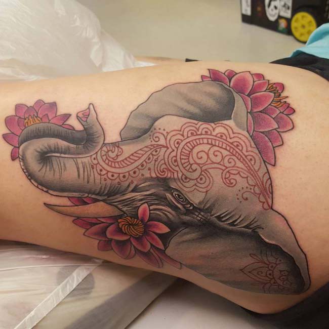 large elephant tattoo