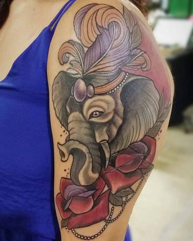 cool elephant tattoo
