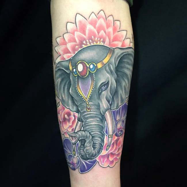 frustrated elephant tattoo