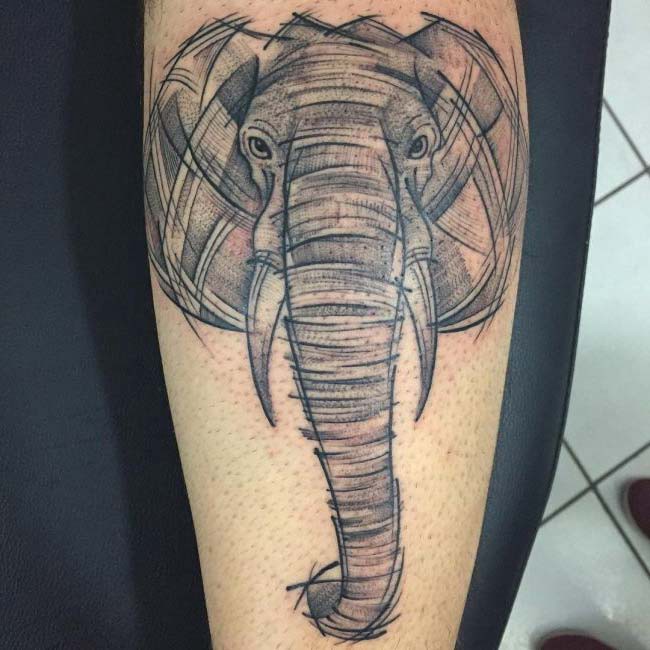 elephant tattoo models
