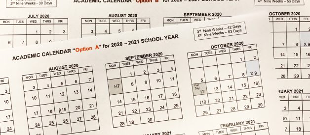 2020–2021 Student Academic Calendar Options