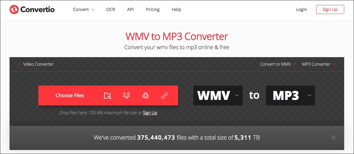 online wmv to mp3 converter- convertio.co