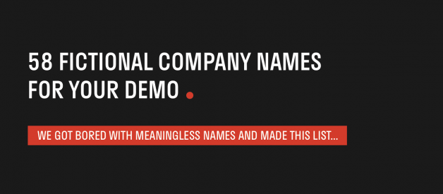 58 Fictional Company Names for Demo