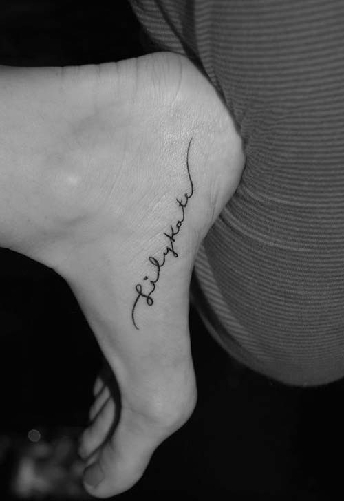 foot name tattoo