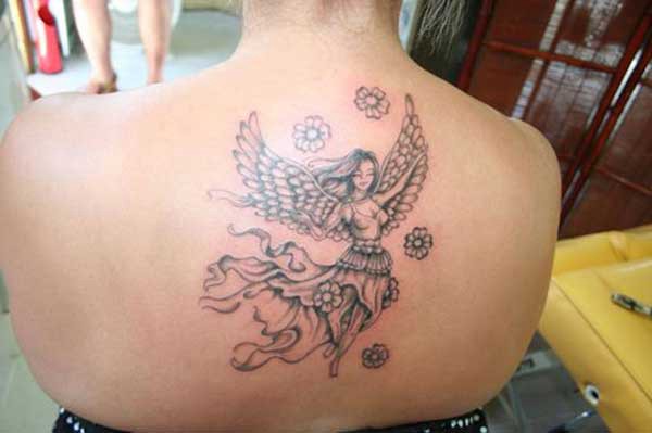 angel woman tattoo