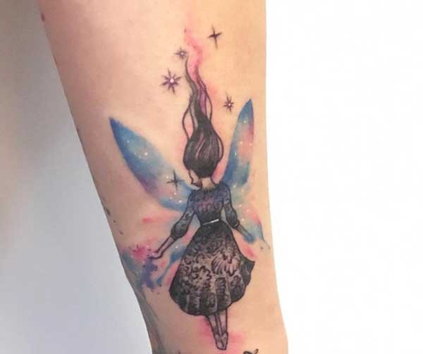 fairy girl angel tattoo