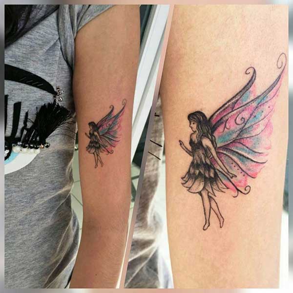 bicep fairy angel tattoo
