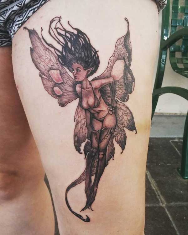 black bad angel tattoo