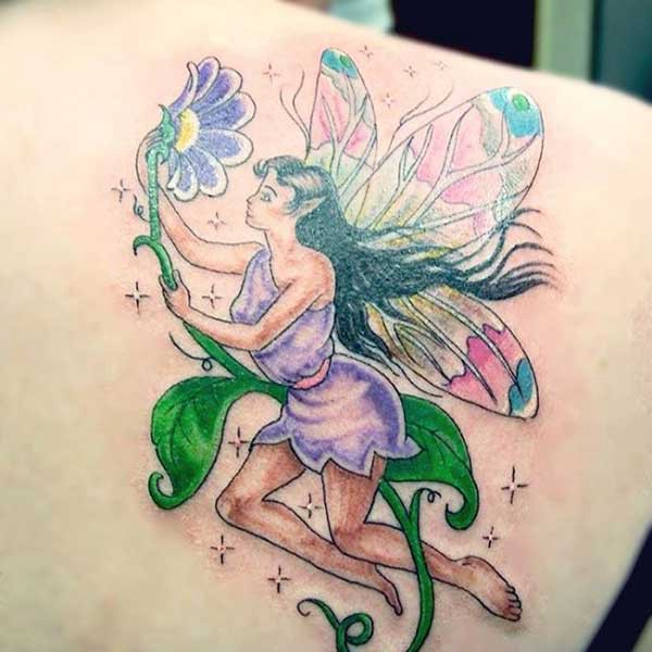 girly angel tattoo
