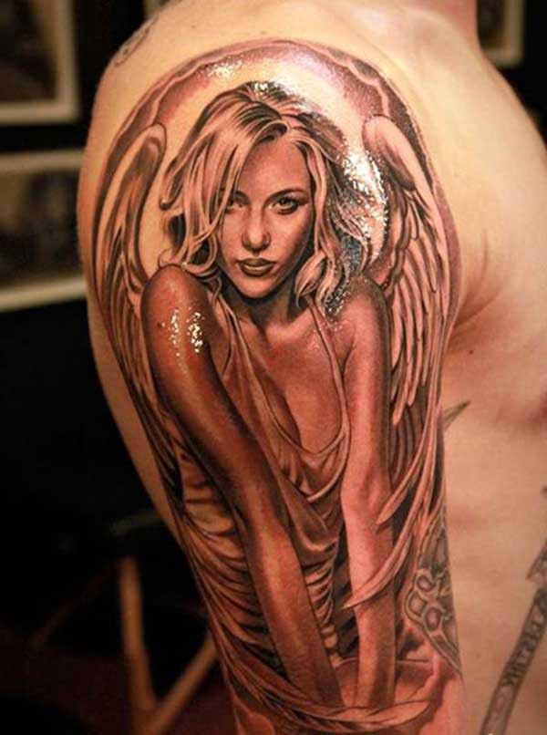 3d angel tattoo