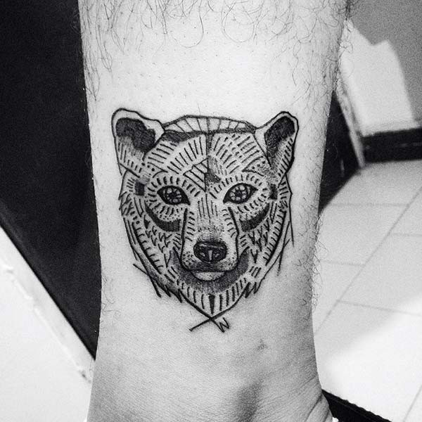 geometric bear tattoo tumblr