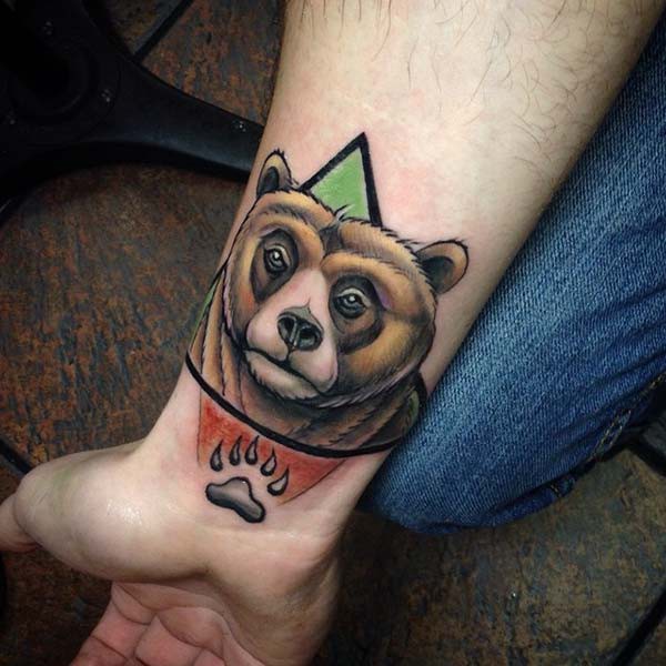 wrist tattoo bear picture