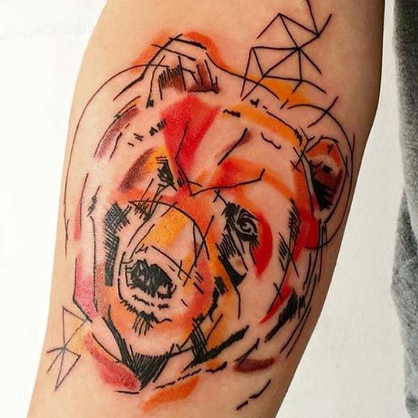 bear tattoo drawing