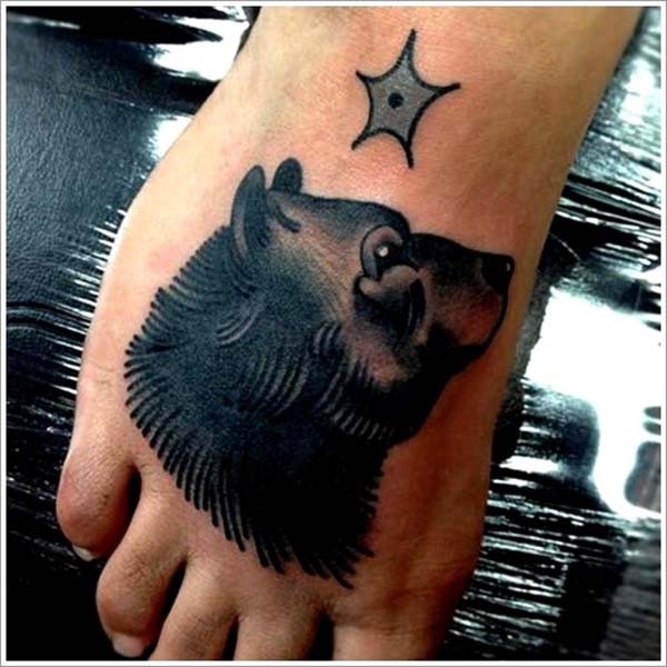 foot bear tattoo