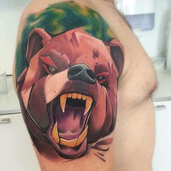 bear tattoo cartoon