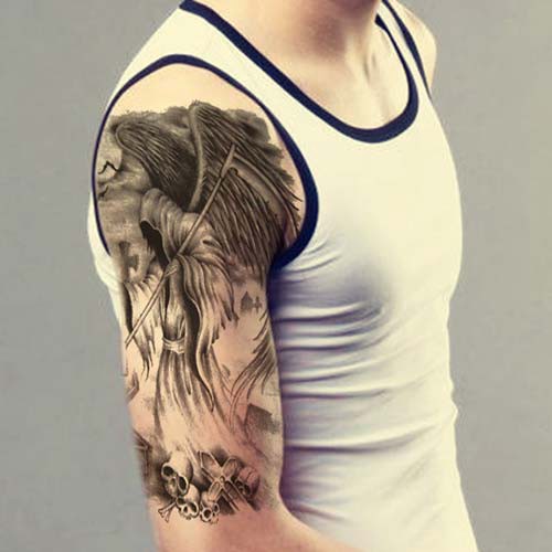 grim reaper tattoos with angel wings