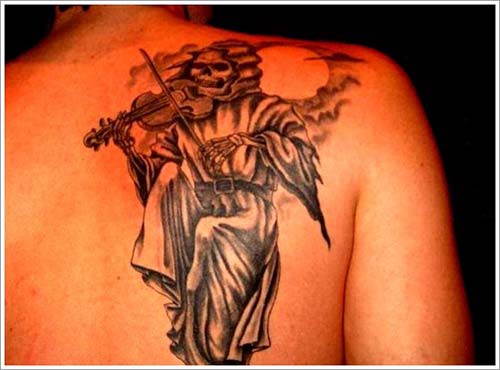 grim reaper tattoos with violin grim reaper tattoos