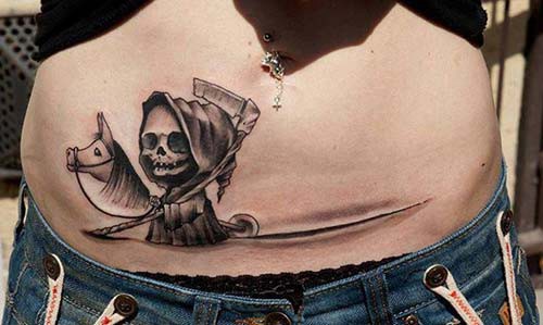 cute baby grim reaper tattoos