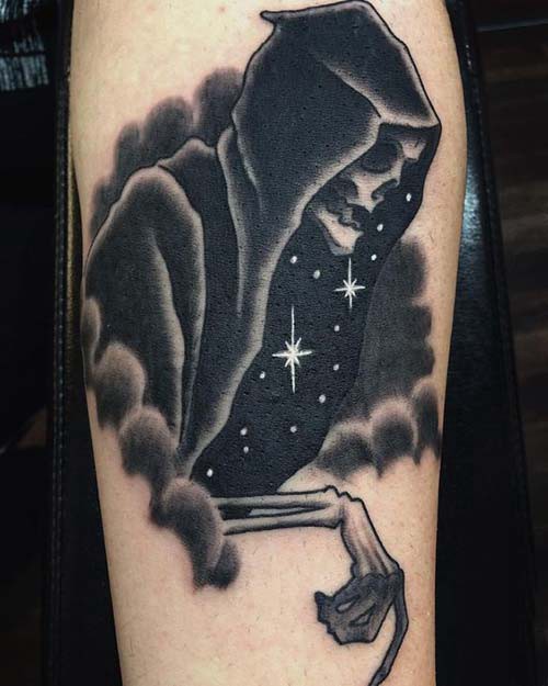 grim reaper tattoos with stars grim reaper tattoos