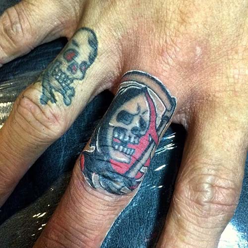 grim reaper tattoos on finger grim reaper tattoos finger