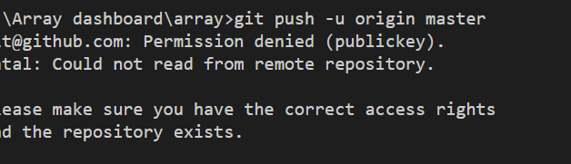 GitHub Error Message — Permission denied (publickey)