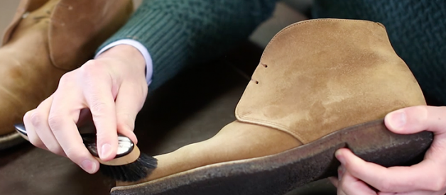 How do you clean suede shoes with household items