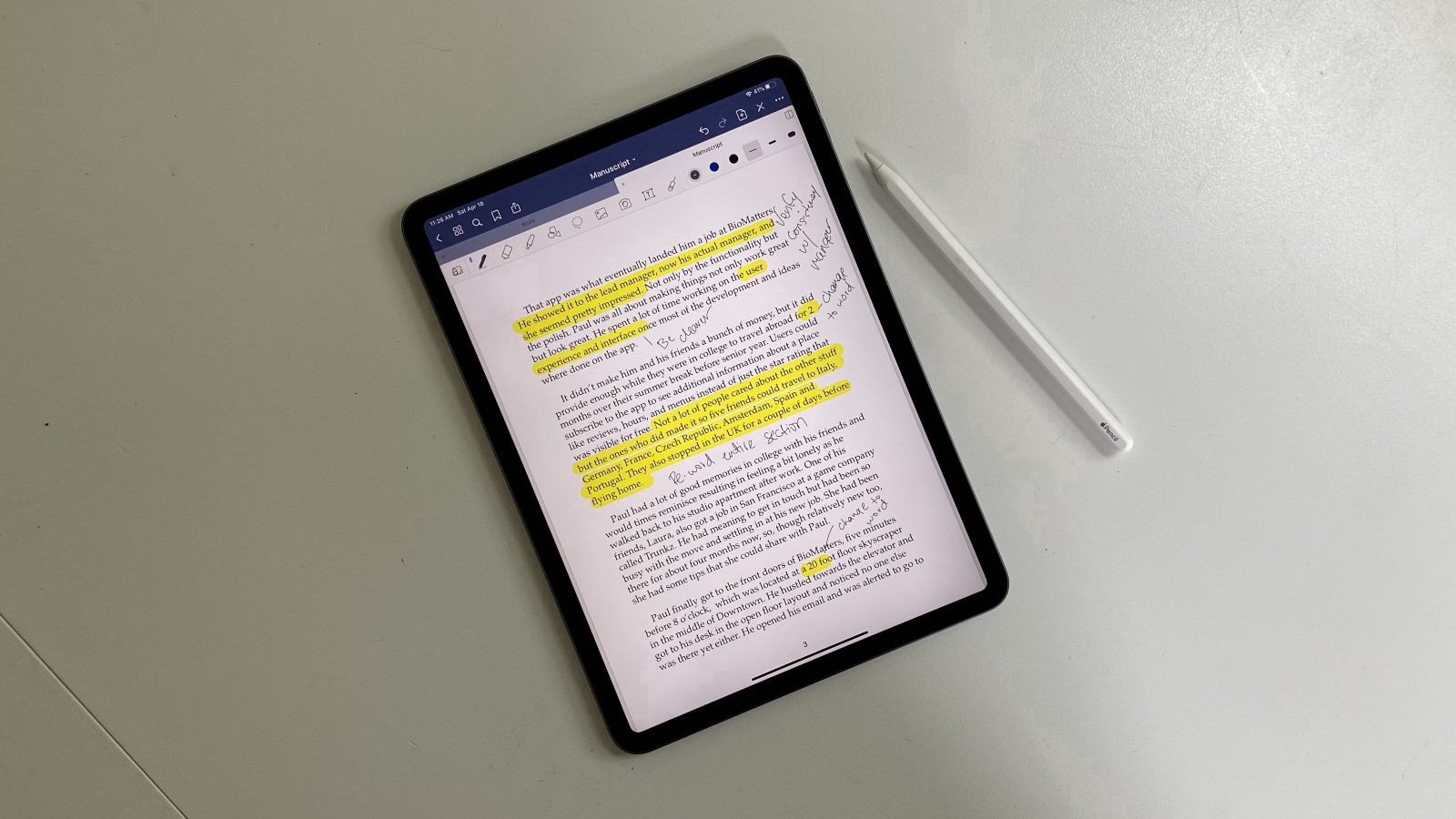 iPad Pro 11-inch with Apple Pencil using GoodNotes