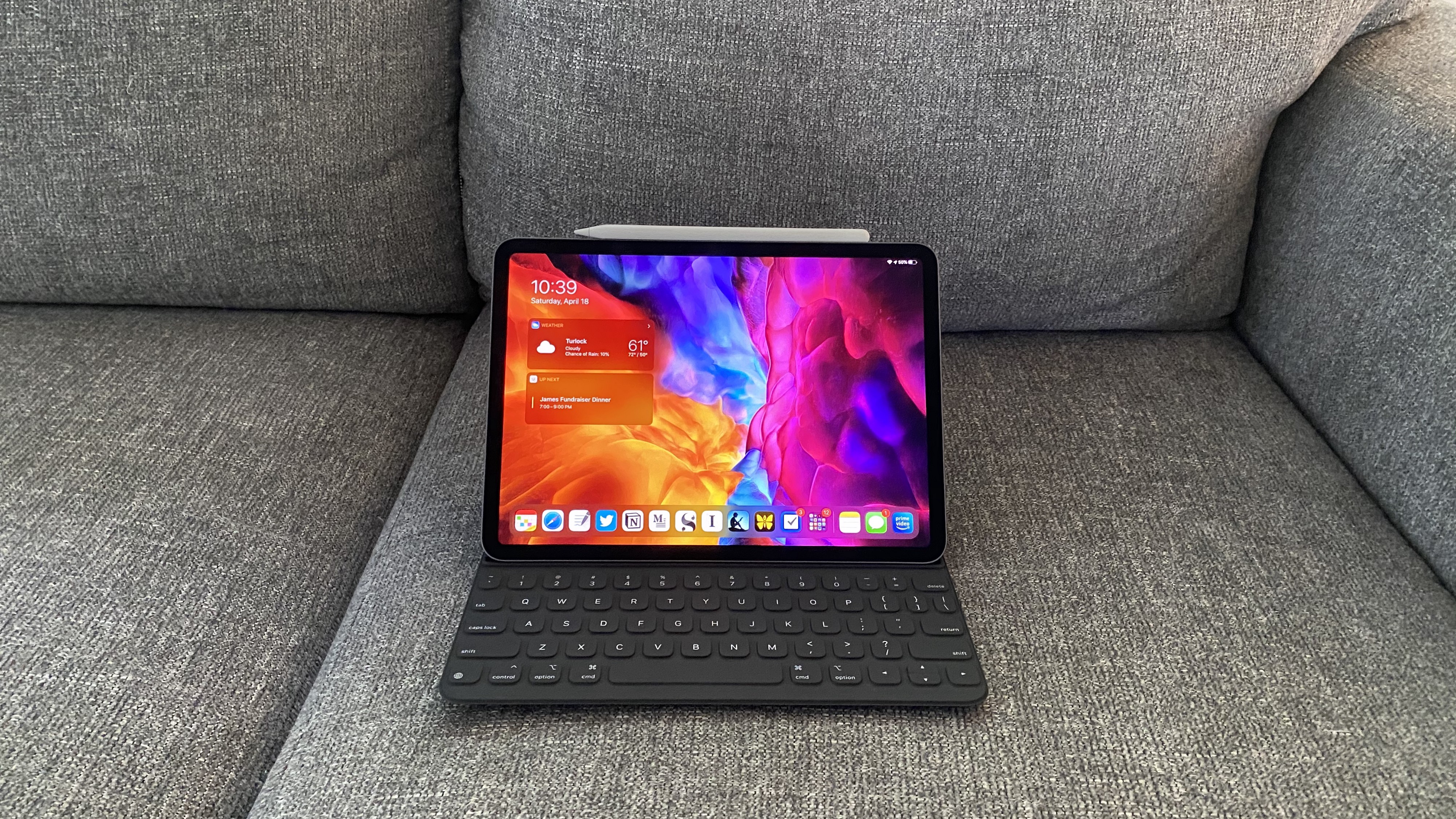 iPad Pro 11-inch in the Smart Folio Keyboard with Apple Pencil