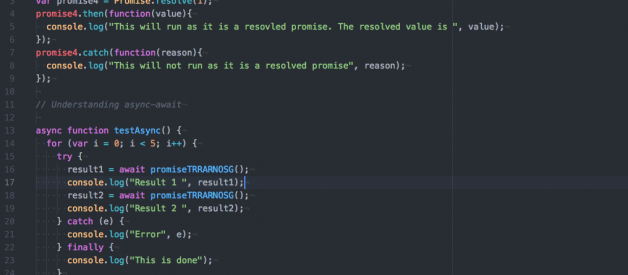 JavaScript: Promises or async-await