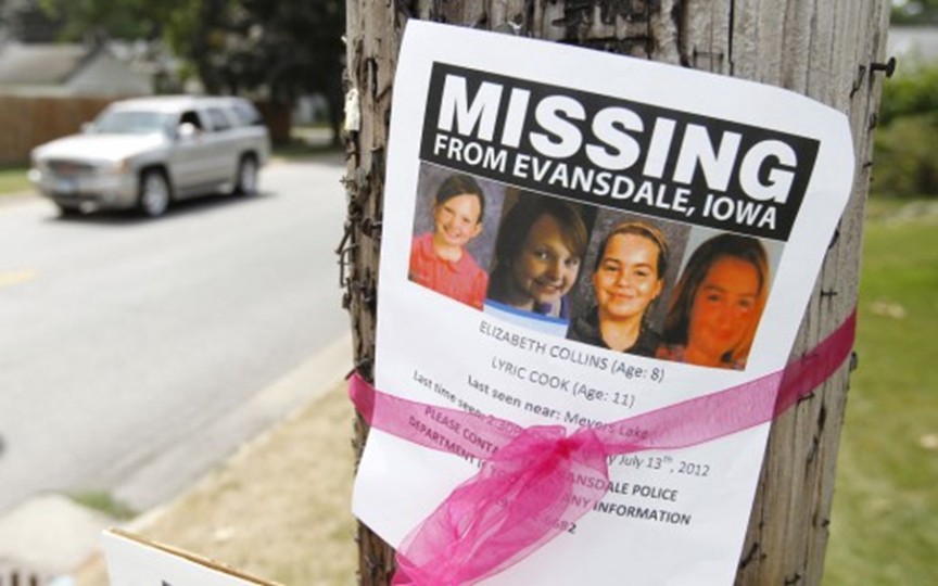 Fliers were posted throughout Evansdale and surrounding communities.