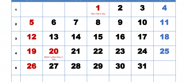 Make 2020 your best with printable monthly calendar