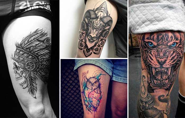 male upper leg tattoo models man thigh tattoos