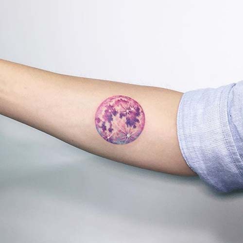 pink moon tattoo