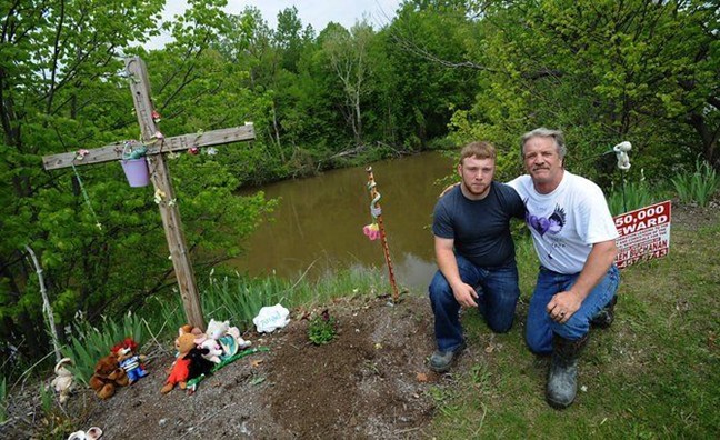 Guy Brickley and his son now tend to the place where Nevaeh?s body was found.