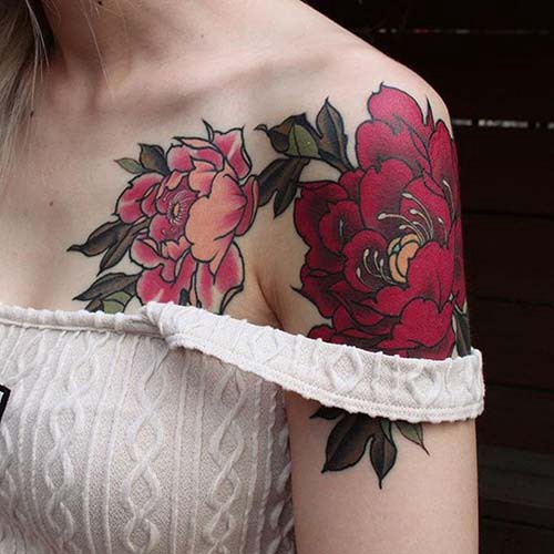 woman shoulder tattoos woman shoulder tattoos 9