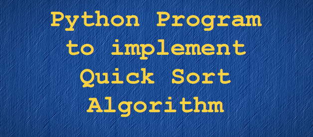QuickSort Algorithm in Python