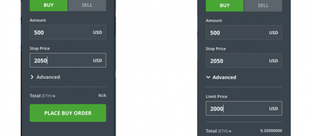 Stop Orders Available on GDAX