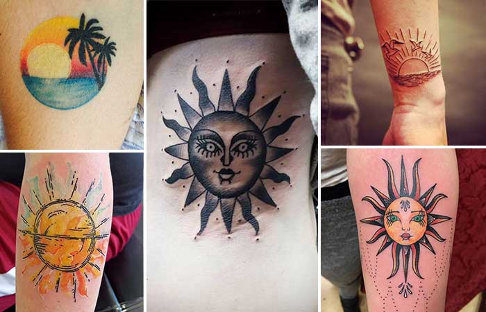 sun tattoo models sun tattoos types