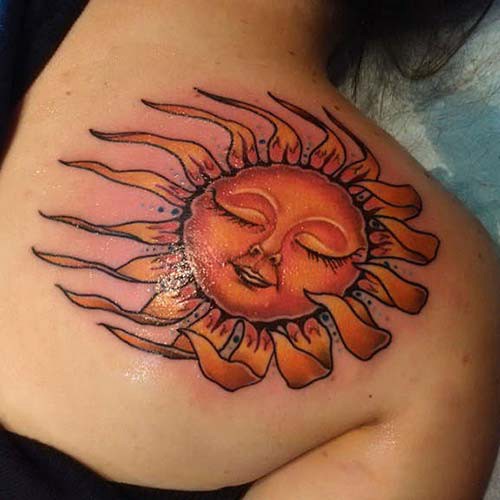 moon sun tattoo sun tattoo dotwork