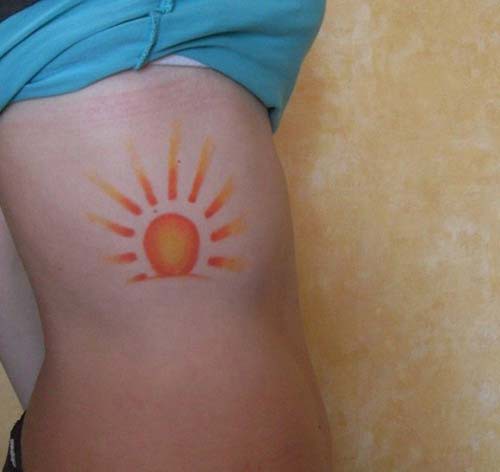 sun tattoo bel belly sun tattoo
