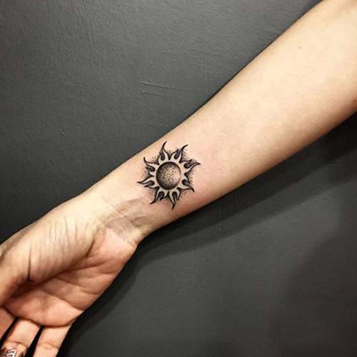 wrist sun tattoo wrist sun tattoo