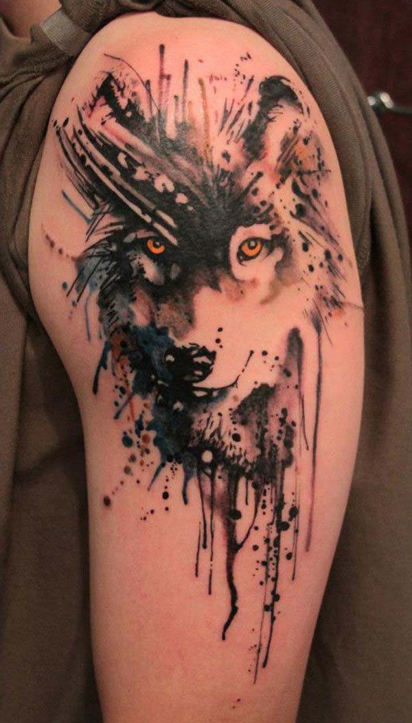 watercolor wolf tattoo tumblr